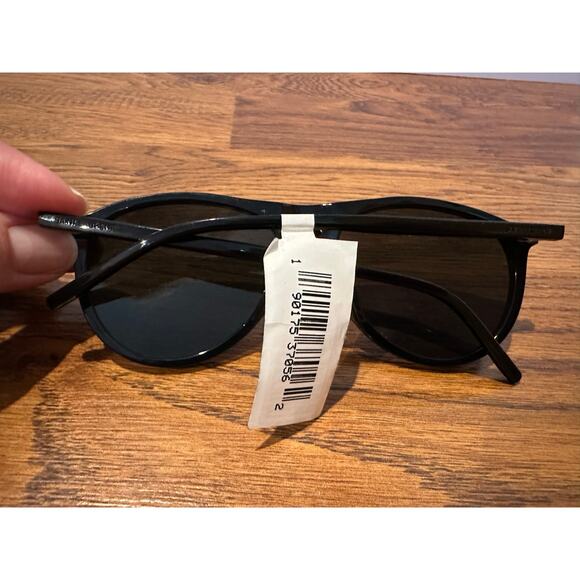 Saint Laurent SL667 Men's Thin Acetate 56MM Pilot Sunglasses Black NWOB - Picture 7 of 10